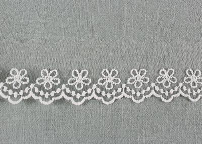 China Custom Lace Design Nylon Lace Trim Flower Embroidery Lace Ribbon For Tulle Dress for sale