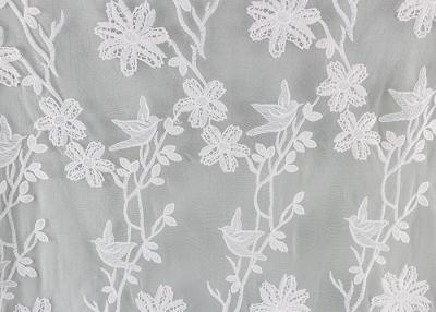 Chine Conception faite sur commande de mort de dentelle de tissu de dentelle brodée par maille florale d'oiseau pour la robe de bal d'étudiants à vendre