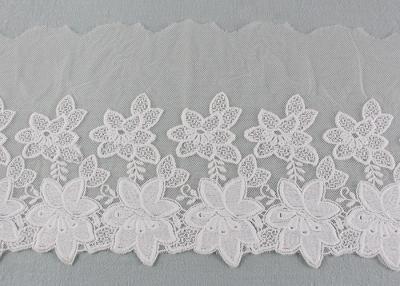 China Embroidered Lace Ribbon Cotton Nylon Tulle Lace Trim For Fashion Designers for sale