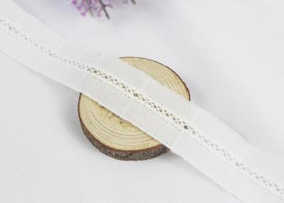China White Eyelet Cotton Embroidered Lace Trims Cotton Lace Ribbon For Fashion Market for sale