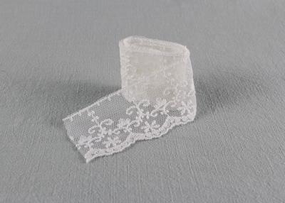 China Embroidered Nylon Lace Trim Scalloped Edge Flower Ribbon Cotton Lace Tulle for sale