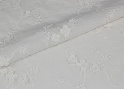China Fashion 3D Flower Lace Fabric , Embroidered Cotton Lace Fabric By The Yard for sale