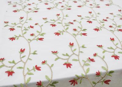 China Telas bordadas florales coloreadas multi del cordón, tela de malla del bordado para el partido en venta