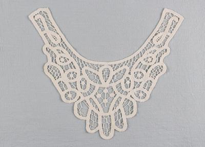 China Embroidered Guipure Lace Neck Collar Applique Cotton Venice Lace For Fashion Dresses for sale