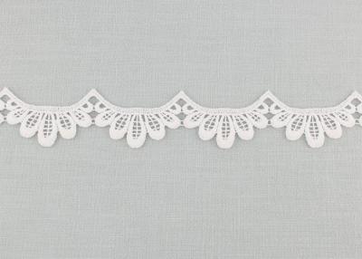 China Scalloped Edge Venice Lace Trim Organic Cotton Wedding Embroidered Lace Trim For Bridal Show for sale