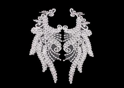 China Polyester Angel Wings Lace Collar Applique For Fashion Show DIY Lace Patch for sale