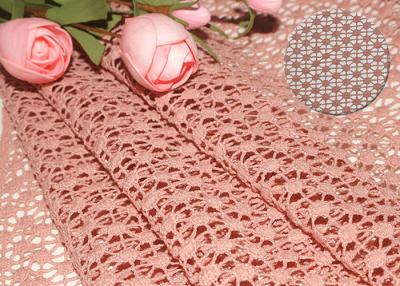 China 47 Inches Guipure French Venise Lace Fabric / Embroidered Dress Fabric By Azo Free for sale