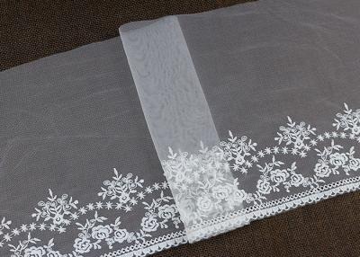 China Gasa de nylon floral bordada vintage Tulle del ajuste del cordón de la malla para las fronteras de los vestidos en venta