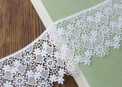 China Embroidery French Venice Guipure Cotton Lace Trim  / Floral Lace Ribbon for sale