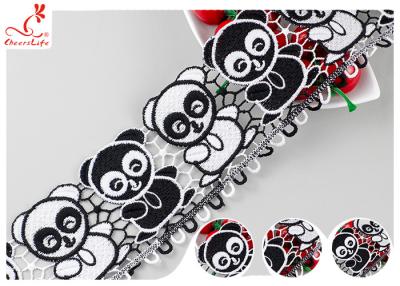 China Multi Color Silk Lace Trim With Panda Lace High Color Fastness for sale