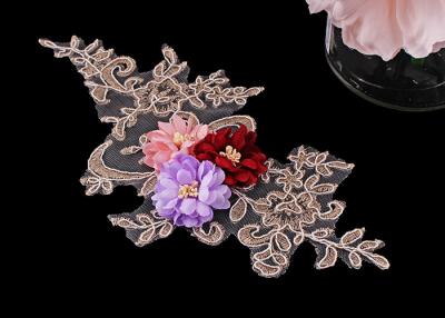 China Unique Lace Neckline Applique For Dress / Embroidery Lace Collar for sale