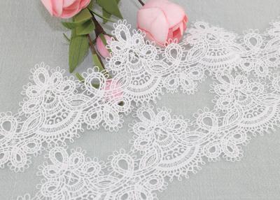 China 6cm Width Water Soluble Lace Polyester Lace For Clothing Azo Free for sale