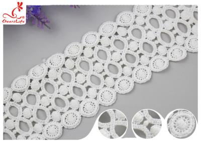 China Fancy Water Soluble Lace Trim 9CM With Polyester / Lace Ribbon Trim for sale