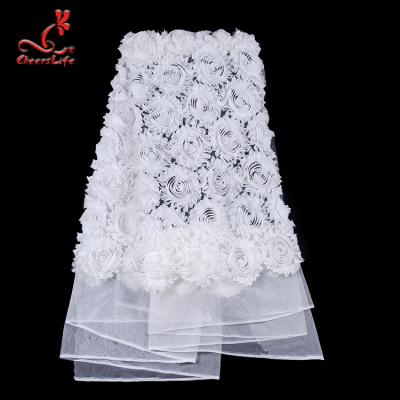 China Fashion Dribbling Embroidered Lace Fabric / Lace Netting Fabric for sale