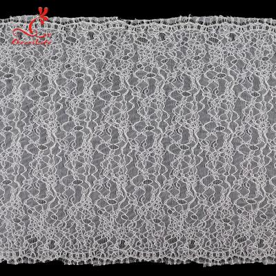 China High quality White nylon lace fabric for long dress for sale
