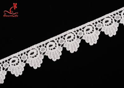 China Pure Cotton Flower Embroidery Lace Trim Width 3cm For Lady's Mermaid Skirt for sale