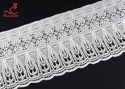 China 100% Polyester Water Soluble Lace For Dress Borders And Garment Borders for sale