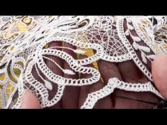 Water soluble organza 3D embroidery floating pattern clothing accessories manual DIY lace fabric