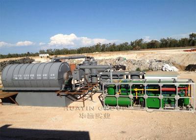 China 30 Ton Continuous Tyre Pyrolysis Plant Batch Type With High Oil Yield PLC Control for sale
