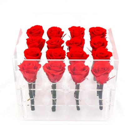 China Handmade Preserved Roses Live , Real Touch Flower Decoration For Wedding Reception for sale