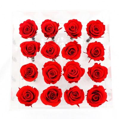 China Customized Color Everlasting Rose , New Year Love Real Preserved Roses For Crafts for sale