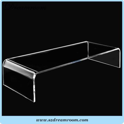China Acrylic Monitor Stand with Keyboard Storage for sale