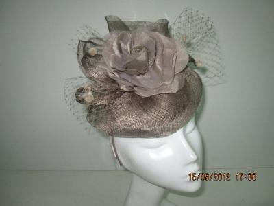 China Soft Sinamay Fashion Bridal Ladies' Fascinator Hats , Satin Covered 1.2cm Headband for sale