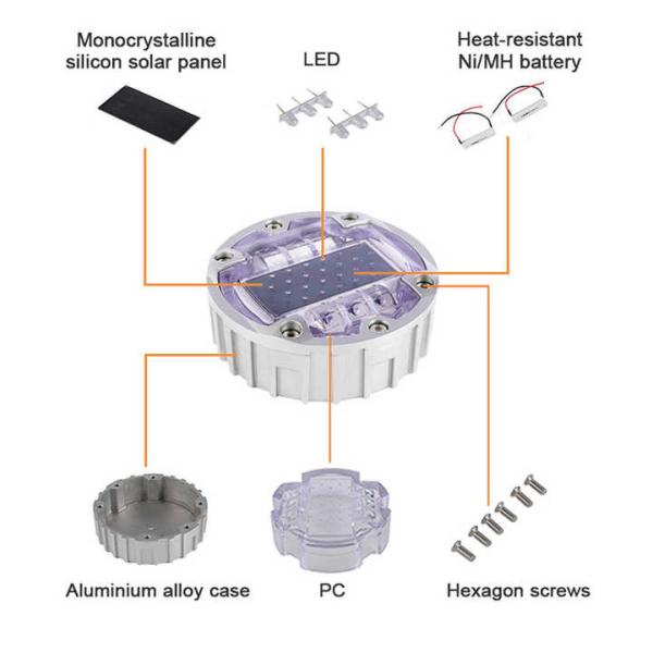 Quality Diameter 10mm Solar LED Road Studs ODM Solar Powered Road Reflectors for sale