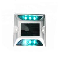 Quality Anti Corrosion Solar Road Stud Light Flashing Green Reflective Studs for sale