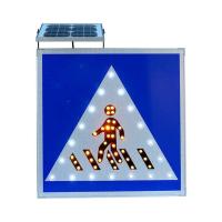 china High Visible Solar Traffic Signs Solar Powered LED Pedestrian Crossing Sign