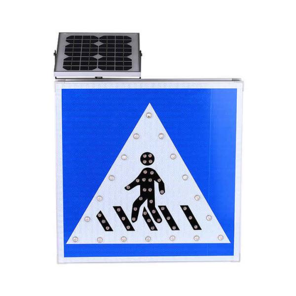 Quality High Visible Solar Traffic Signs Solar Powered LED Pedestrian Crossing Sign for sale