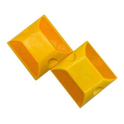 China ABS Plastic Motorway Amber Studs Custom Reflective Amber Stud for sale