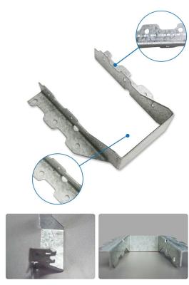 China Z275 Galvanized Prefab House Parts Anchor Connector Panel Thickness 1.2mm for sale