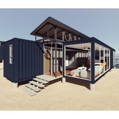 China CNAS 40 Feet Flat Pack Shipping Container Modular House For Holiday Camping for sale