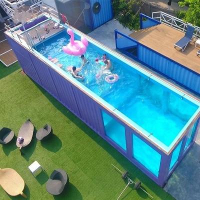 China 40 Feet Artificial Steel Structure Surfable Shipping Container Swimming Pool for sale