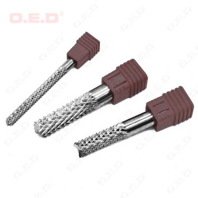 China Solid Carbide Corn Teeth 3.175 4mm End Mill Pcb Milling Router Bit CNC Engraving Tools Cutter for sale
