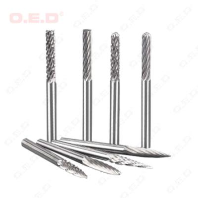 China K20 Tungsten Carbide Rotary Bur Drill Bit Engraving Cutter 3mm Shank Grinding Head for sale