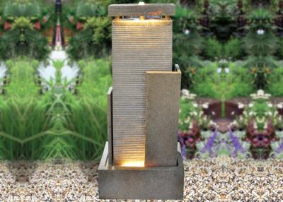 China Fuente al aire libre de la piedra arenisca del jardín de 46 pulgadas con las luces en venta