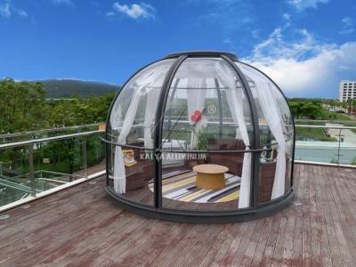 China Transparent Garden Glass House Large Aluminum Profiles Round Igloo Geodesic Dome Tents for sale