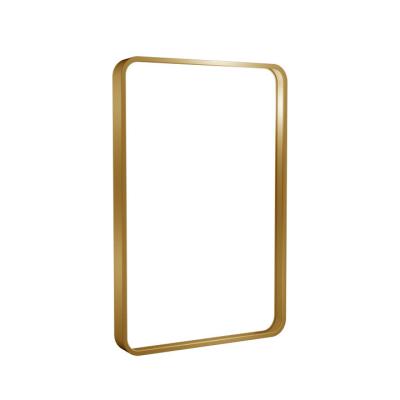 China El perfil de aluminio cepillado de la forma del oro del marco rectangular del espejo redondeó la esquina en venta