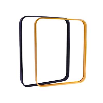中国 Brushed Bending Aluminium Square Mirror Frames Rectangular Rounded Corners 販売のため