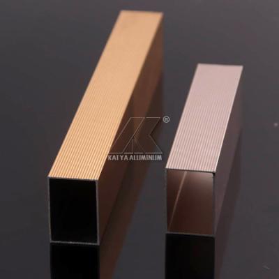 China Rose Gold Extruded Alloy Aluminium Tube Profiles High Performance Gold Anodize for sale
