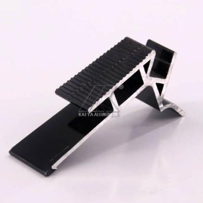 China Anodized Furniture Aluminium Profiles Recyclable For Ladder Black Plus LED for sale
