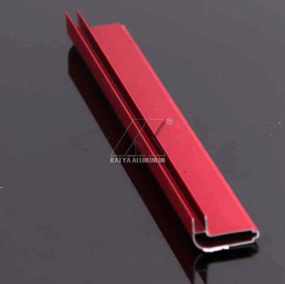 China 6063 Decorative Aluminum Trim L Shape Red Powder Coating For Suitcase Frame for sale