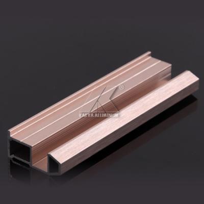 China Rose Gold Curtain Rod Material OEM Cabinet Wardrobe Frame Aluminum Material for sale