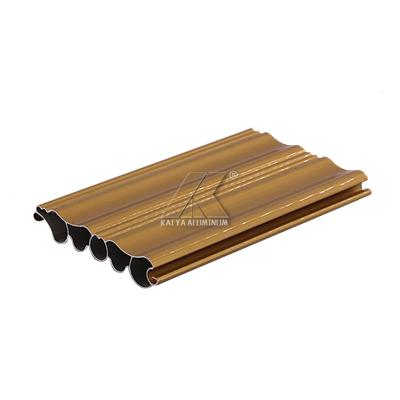 China Wholesale High Quality  Anodize Gold Aluminum  Roller Shutter Slat Profile for sale