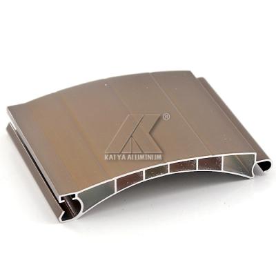 China Factory Price Anodized Brown 6063 Aluminum Roller Shutter Slat Profile for sale