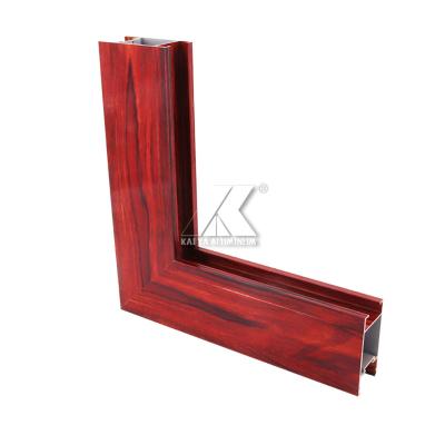China 6063 Wood Grain Extruded Aluminum  Window And Door Profiles - Buy Aluminum Window And Door Profiles for sale