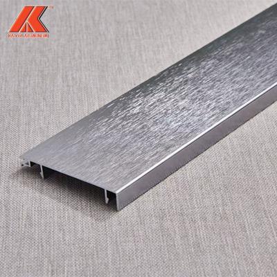 China Brushed Anodized Aluminum Skirting Board For Flooring Kitchen Toe Kick for sale