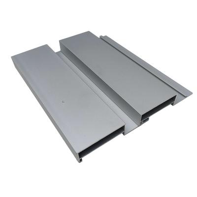 China Matte Anodized Silver Aluminum Slatwall Exhibition Wall Extruded Aluminium Profiles for sale